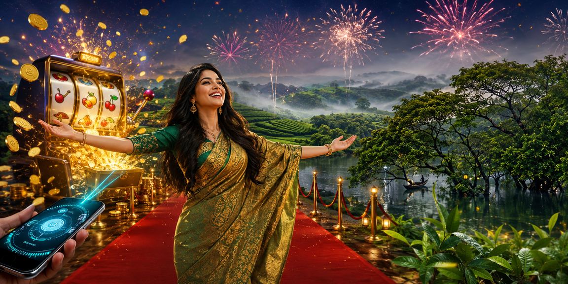 সিলেটের চা বাগানের পাশে স্লট গেম খেলা